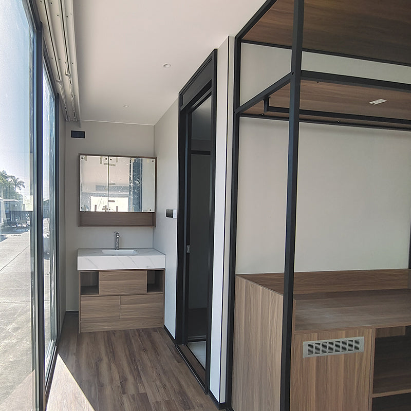 Panoramic Glass Aluminum Cabin – Modern 1 Bedroom Prefab Pod