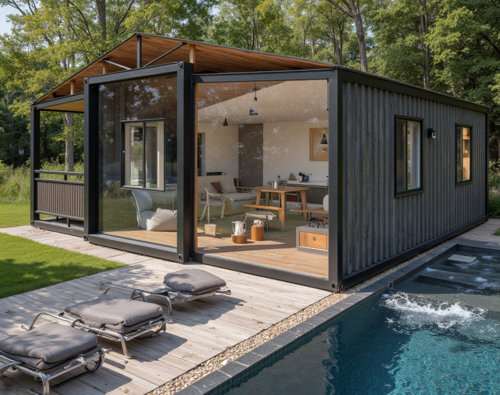 Timberline Series: Modern Glass-Front Expandable Prefab Home